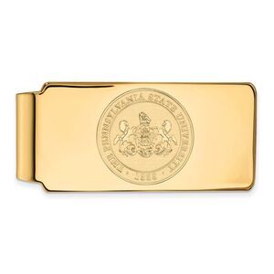 10k Yellow Gold Penn State Crest Money Clip